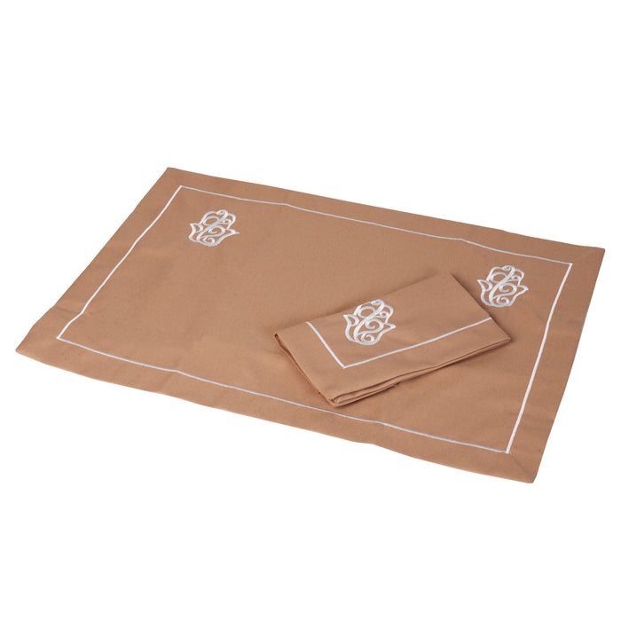 Set de Table & Serviette Main de Fatima & rond de serviette 40x60