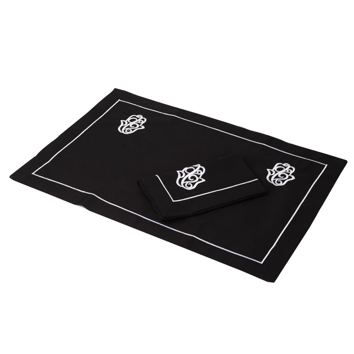 Set de Table & Serviette & rond de serviette Main de Fatima 40x60