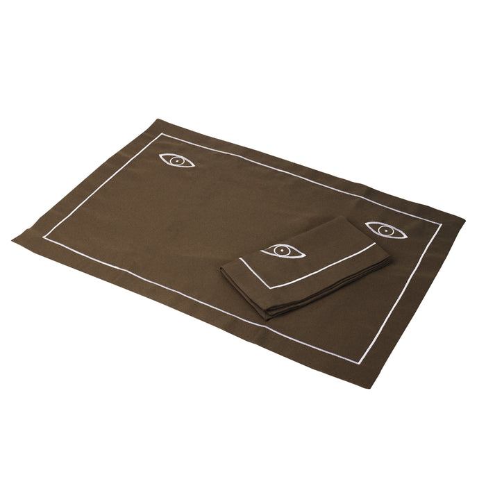 Set de Table & Serviette Oeil 40x60 & rond de serviette